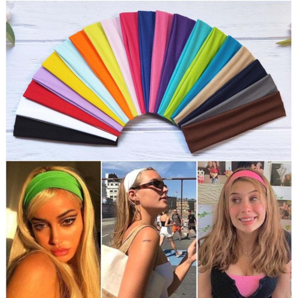 Travel Yoga Accessories - Men Women Headbands Comfortable Sweat-Wicking Elastic
