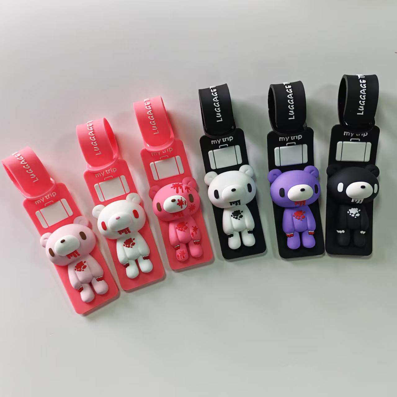Travel Accessories International - Cute Cartoon Bear Silicone Luggage Tag,