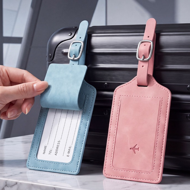 Travel Accessories International - 1PC PU Leather Luggage Tag Women