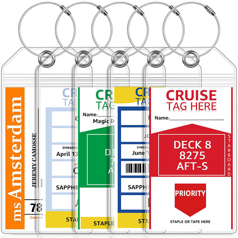 Travel Accessories International - 5PCS Vertical Transparent Waterproof PVC Luggage