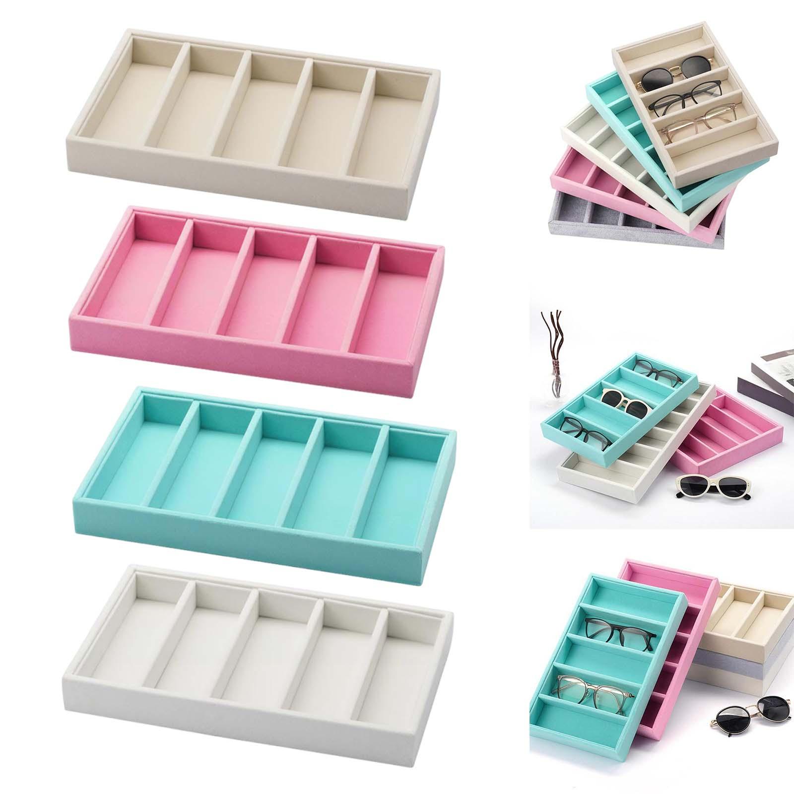 Travel Accessories Display - Sunglasses Show Tray 5 Grids Stackable