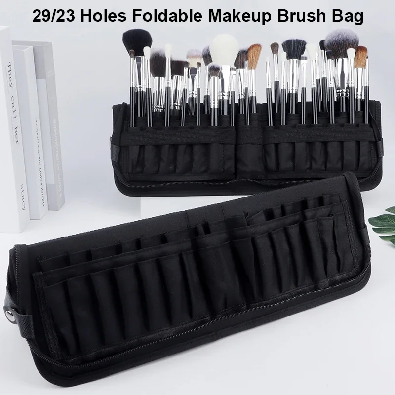 Travel Accessories Set - 29/23 Holes Foldable Makeup Brush Bag