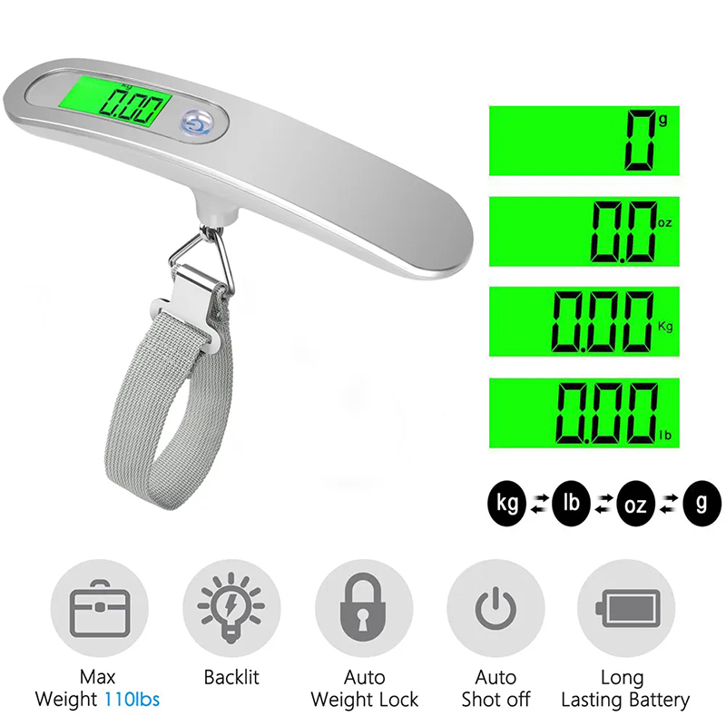 Travel Accessories Display - 50kg/110 Pound Portable Hanging Electronic Luggage