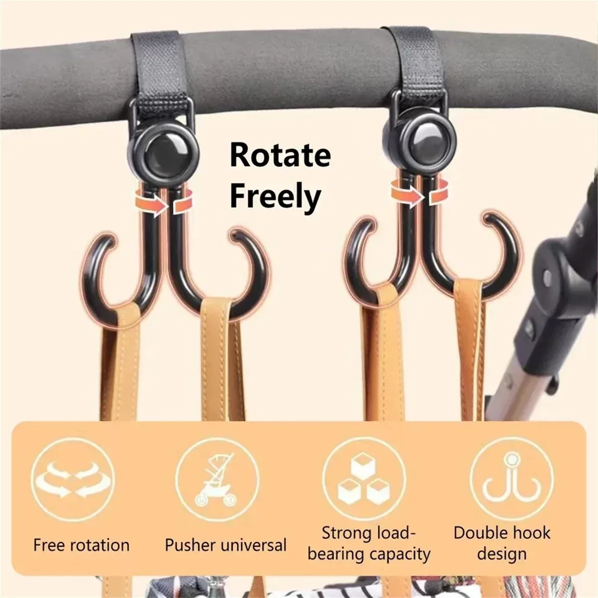 Rotatable Double Hooks Baby St - đánh giá và giá Travel Accessories For 2 Year Old