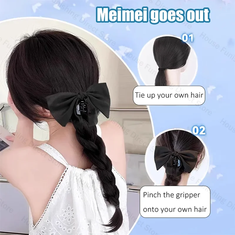 NEW Claw Clip Bow Wig Ponytail - đánh giá và giá Travel Accessories For Elderly