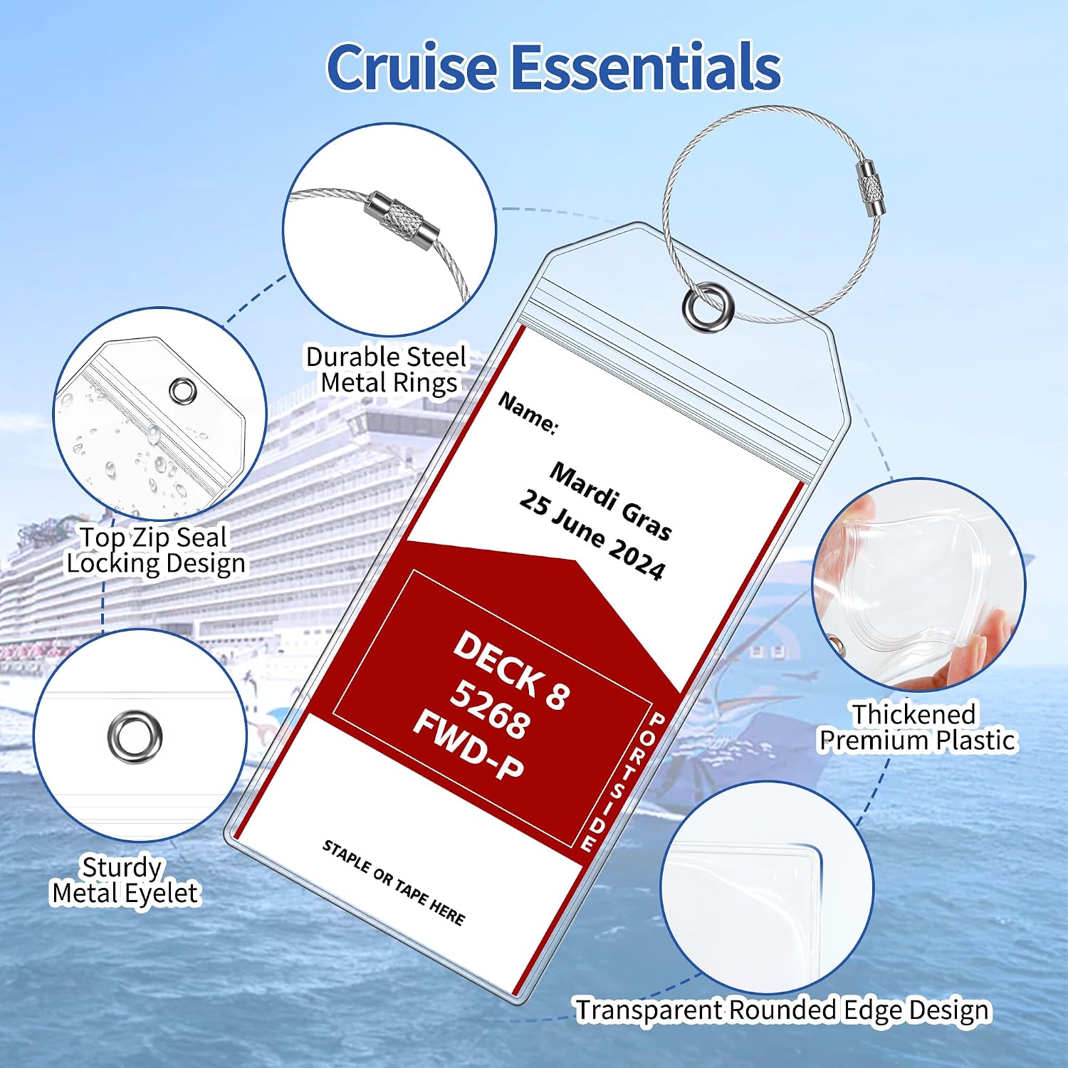 6 Pcs 19x9cm PVC Luggage Tags  - đánh giá và giá Travel Accessories International