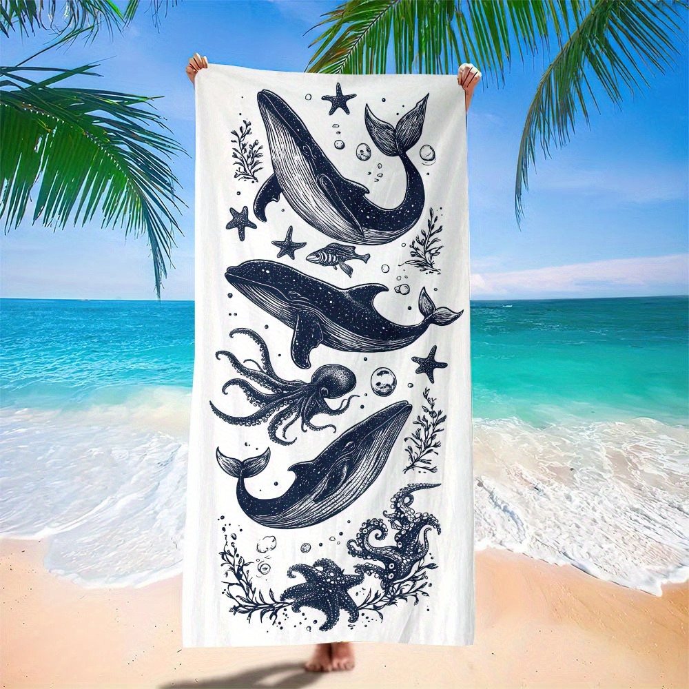 1PC Ocean Animal Beach Towels  - đánh giá và giá Travel Yoga Accessories
