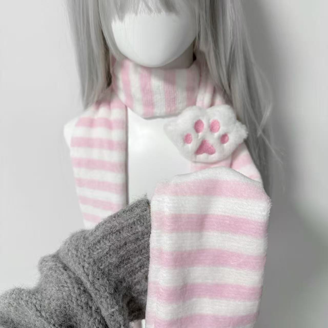 Kawaii Kniied Scarf Cat Paw De - đánh giá và giá Travel Accessories For Elderly