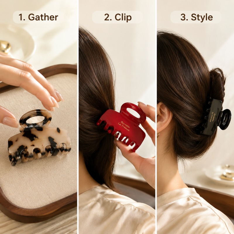 French Medium Hair Claw Clips  - đánh giá và giá Travel Accessories For Elderly