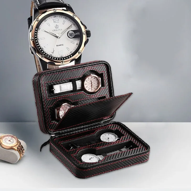 4-Slot Portable Watch Storage  - đánh giá và giá Travel Accessories Display