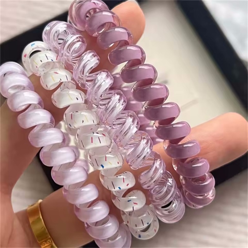 4pcs/set Spiral Hair Ties Purp - đánh giá và giá Travel Accessories Set