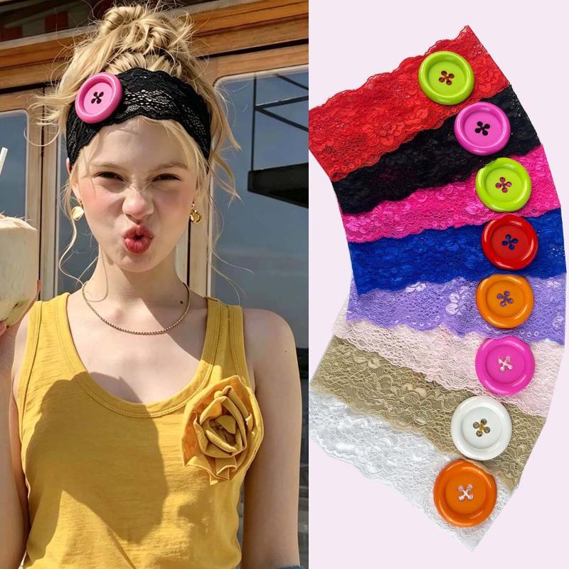 Vintage Lace Big Button Headba - đánh giá và giá Travel Yoga Accessories