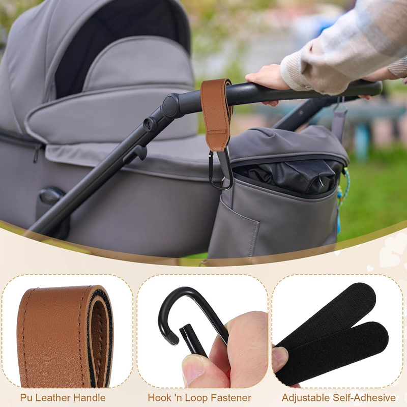 2Pcs Leather Cart Hooks Baby S - đánh giá và giá Travel Accessories For 6 Year Old
