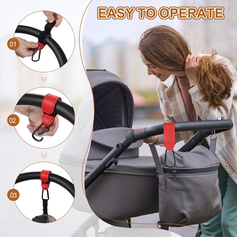 2Pcs Leather Cart Hooks Baby S - đánh giá và giá Travel Accessories For 6 Year Old