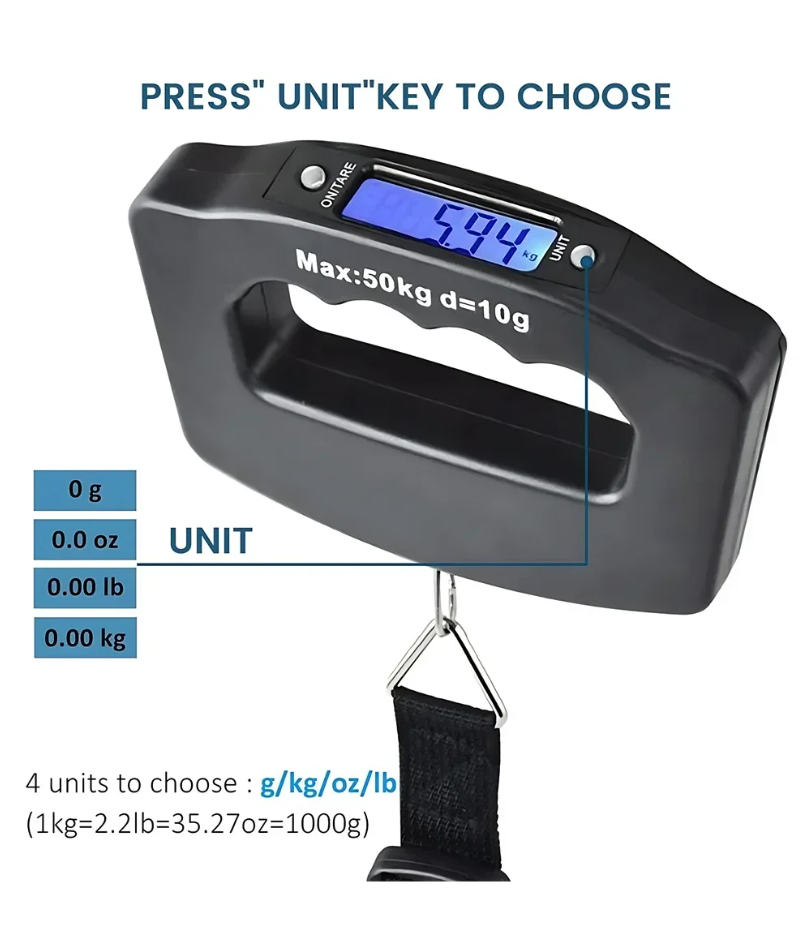 50kg Digital Luggage Scale Por - đánh giá và giá Travel Accessories Display