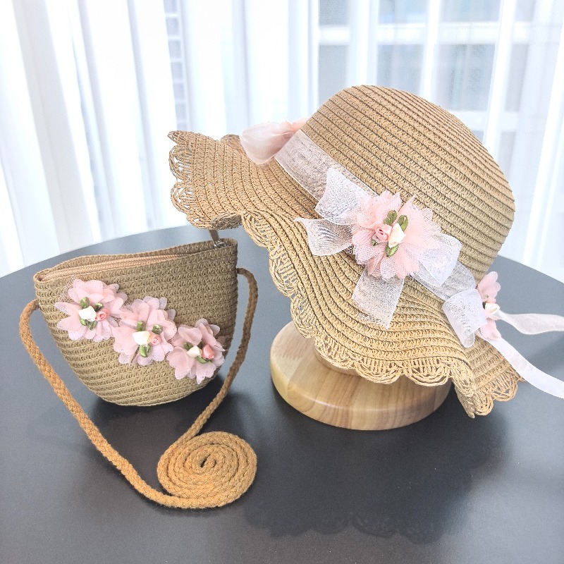 Girls 2pcs Straw Hat Solid Col - đánh giá và giá Travel Accessories For 6 Year Old